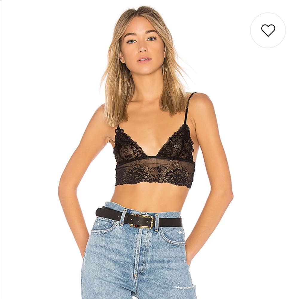 Lovers + friends black bralette
